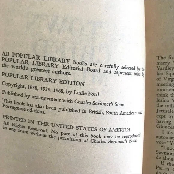 The Town Cried Murder by Leslie Ford PB Paperback Vintage Mystery Love - Picture 6 of 8